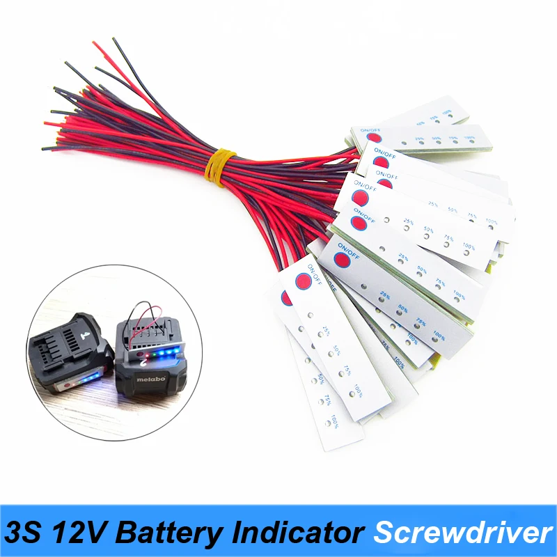 2S 3S 4S 5S 6S  8.4V 12.6V 16.8V 21V 24V 12V Lithium Battery Capacity Indicator for Screwdriver Battery Capacity Tester Display