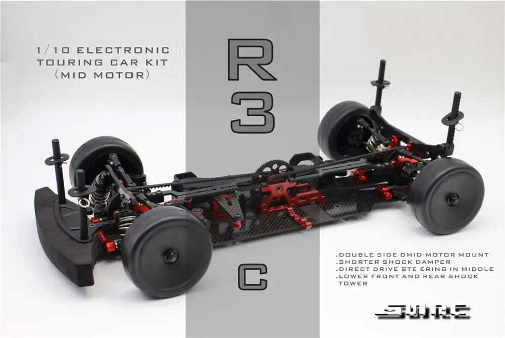 SNRC 120022 R3-C V2   R3-CR V2   1 / 10 1:10 RC CAR RC MODEL standard carbon fiber center electric house frame 4WD