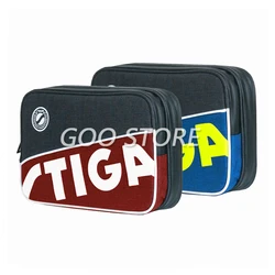 STIGA Table Tennis Rackets Bag Double layer square round for training professional balde bat paddle ping pong case set