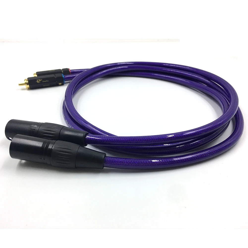 

HIFI VDH 2 RCA Male to 2 XLR 3 Pin Male Female Audio Cable , audio interconnect cable, wire with RCA to XLR connector