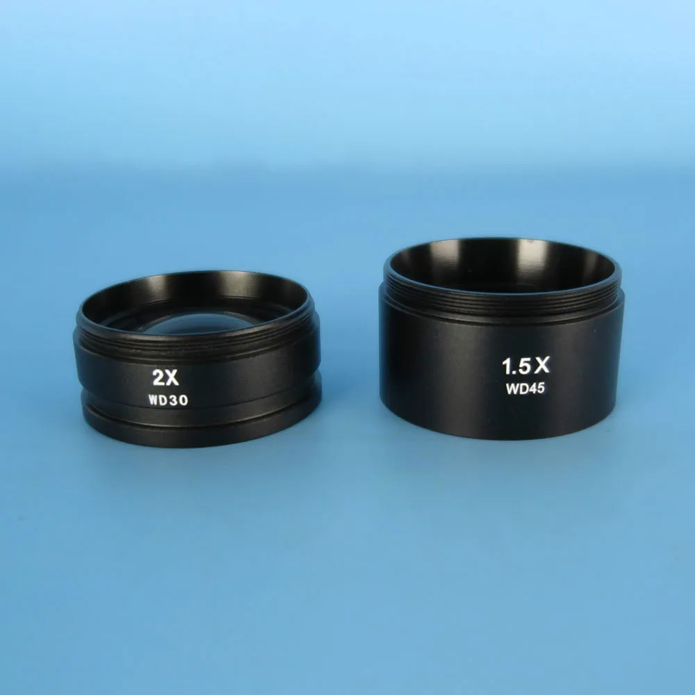 0.5x/1.5x/2x Auxiliary Objective Lens for Stereo Microscope Extender Lens Microscope Objective Lens 48mm