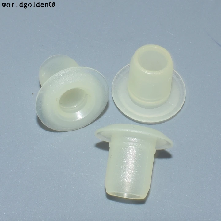 Worldgolden 100 Buah Klip Otomatis Grommet Penanda Nilon Cahaya Kuning untuk BMW #51141902279