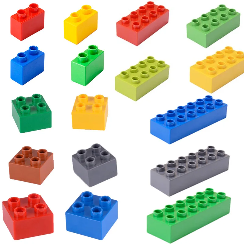 12pcs DIY Large Building Block Brick 2X2 Bricks Big Size  Bricks Toys For Educational Children Kids Gifts