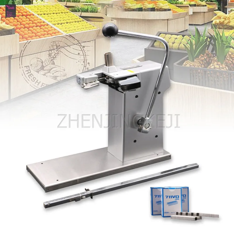 Commercial Tie Mouth Machine Stainless Steel Aluminum Nails Supermarket Roll Bag Bale Fruit Vegetables Scattered Portable Sealer