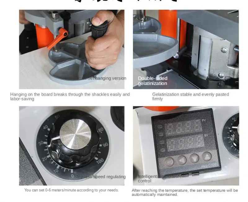 220V/110V 1200W woodworking portable edge banding machine manual small home furnishing furniture edge banding machine