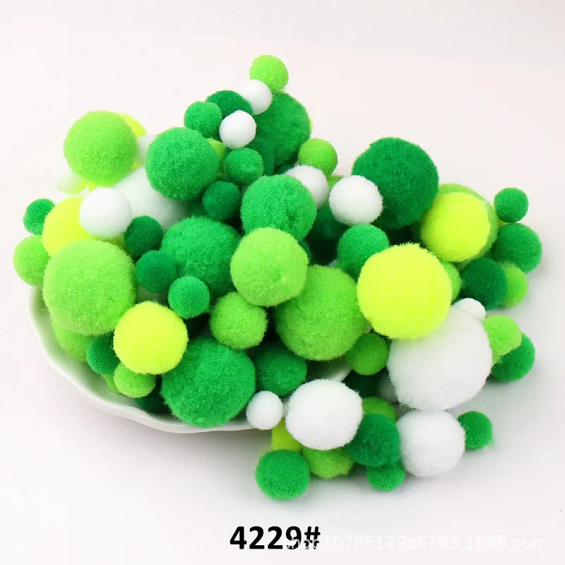 10mm To 30mm 20g Multi Size Mix Colors Pompom Fur Craft DIY Soft Pom Poms Balls Wedding Decoration Glue on Cloth Accessories