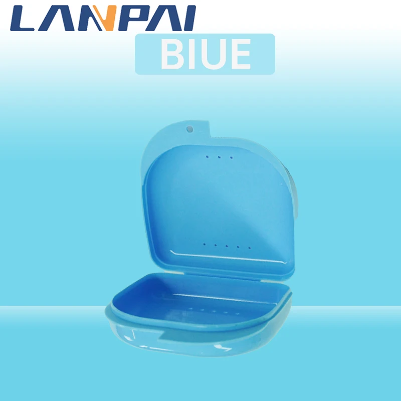 Lanpai Dental Color Perforated Ventilation Autoclave False Full Denture Grills Supplies Container For Teeth Box