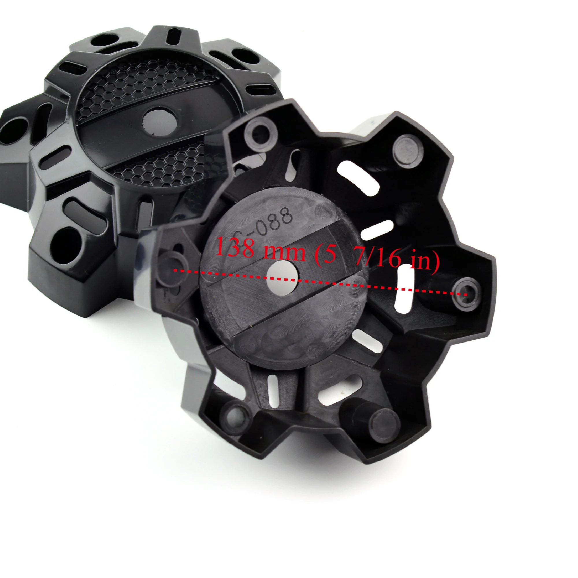 4PCS 138mm 104mm Car Wheel Center Hub Cover For Mags 15x7 6holes Decoratio Dust Rim Caps Modification Styling Blac Plastic