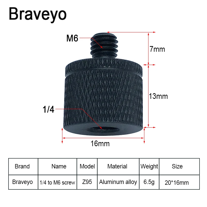 Conversion Screw 1/4 to M4 M5 M6 M8 M10 Inch Projector Bracket Adapter Photography Accessories For Dslr Camera Tripod Ballhead