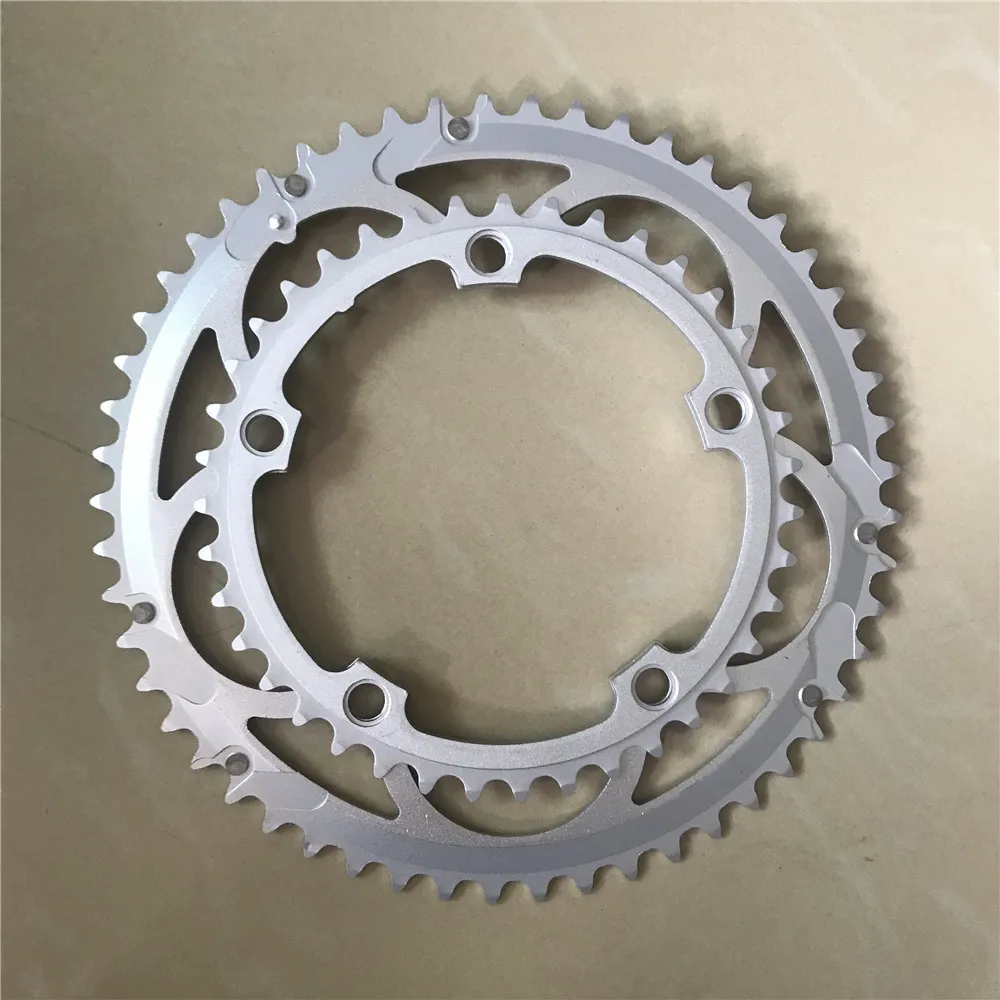 Road Bike Sprockets 130 BCD 53T 39T Double Disc Crown Chainwheel Folding Bicycle Chainring Alloy MTB Parts 7/8/9/10 Speed 3/32\