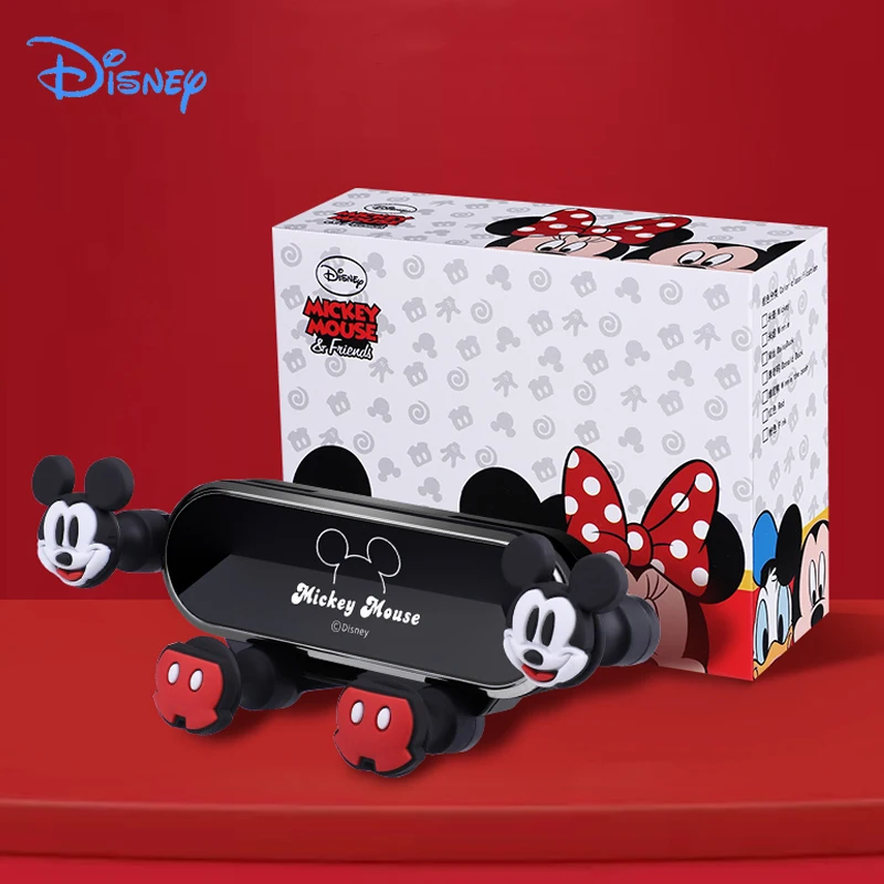 Soporte para teléfono de coche de Mickey Minnie Mouse de Disney, tira de salida de aire para coche, soporte móvil de Anime, soporte Universal de