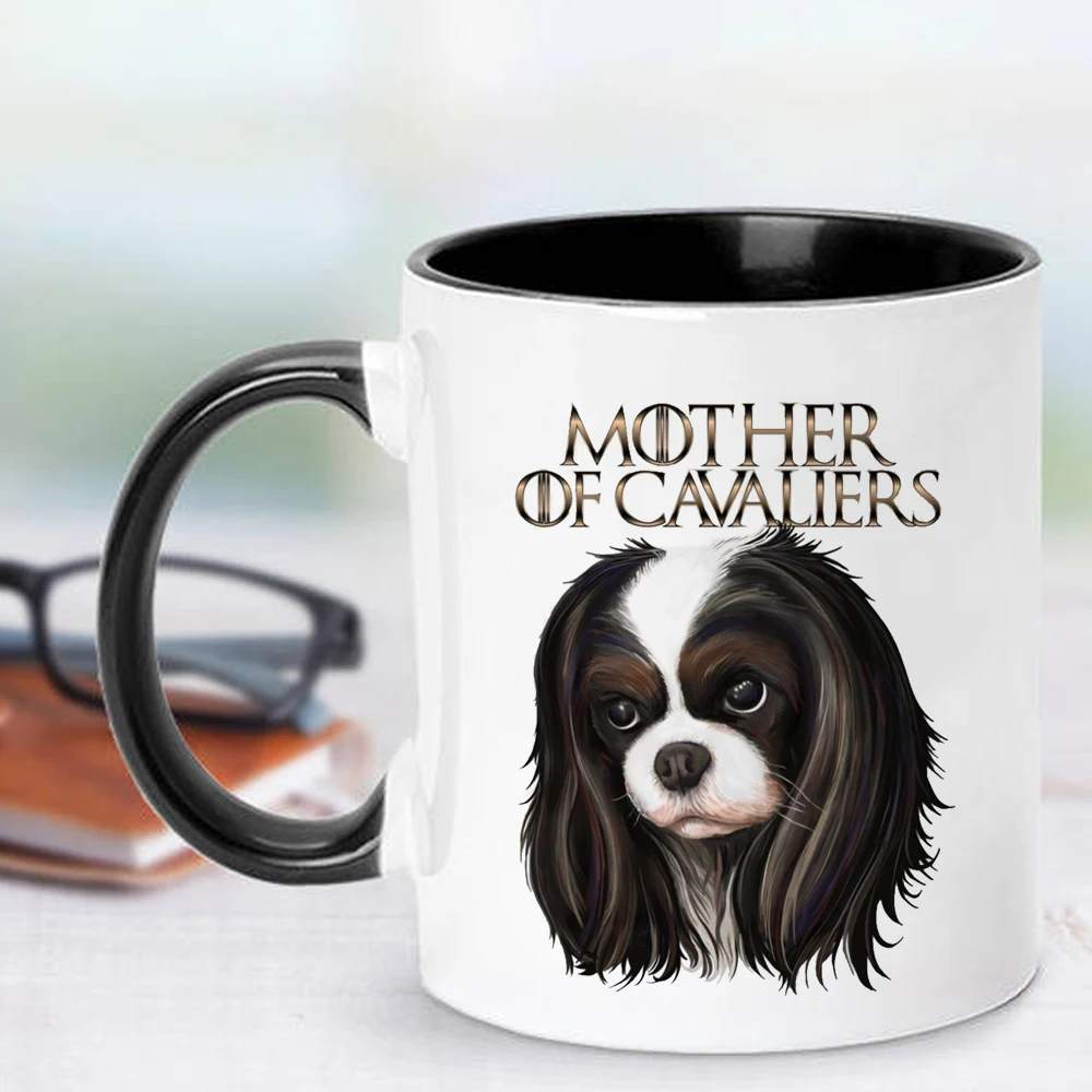 Mother of Cavaliers Mama Gift 11oz Ceramic Creative Tea Cup Dog Lover Coffee Mug