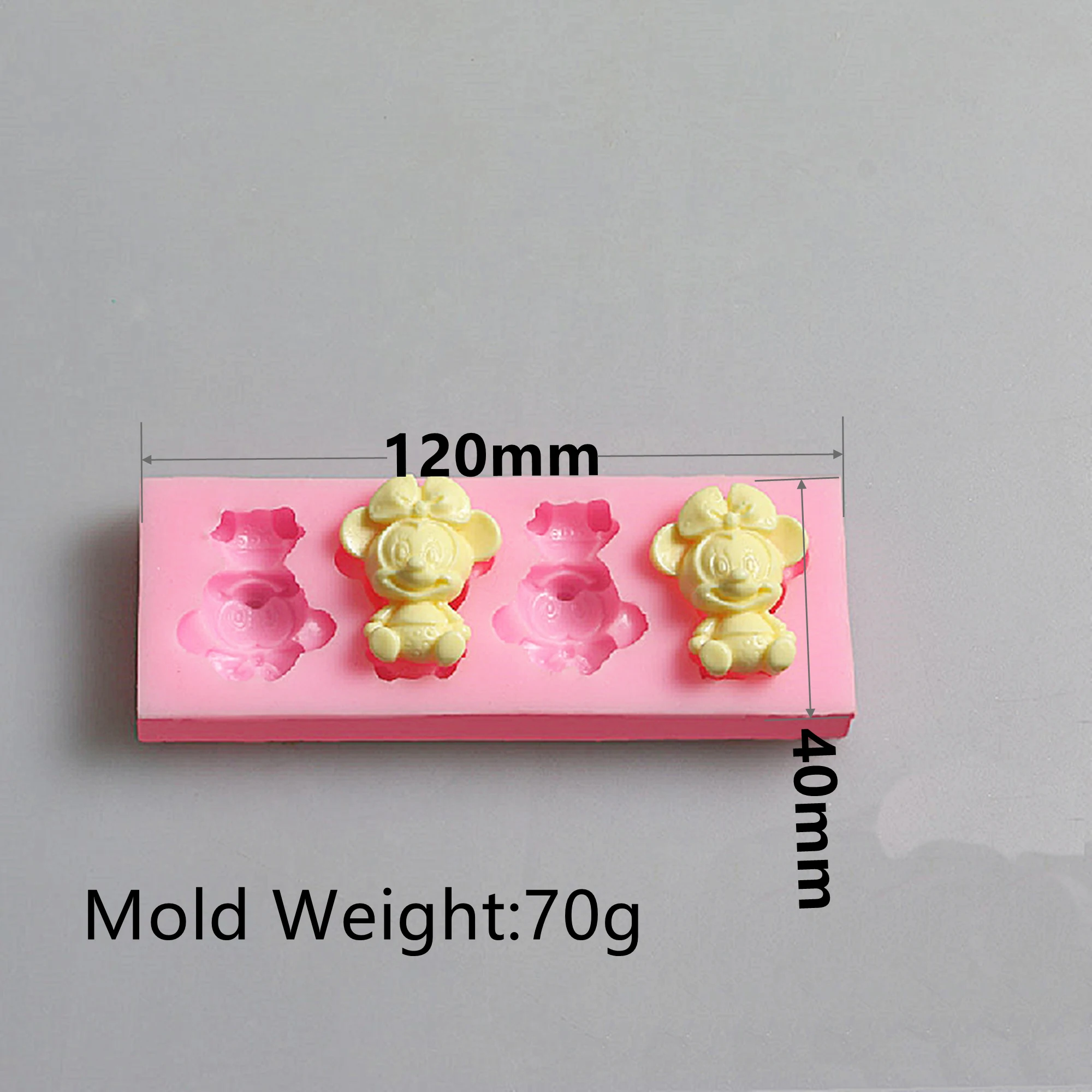 Mouse Shape Fondant Resin Silicone Mold for Baking Pastry Cup Cake Dessert Plaster Lace Decoration Kitchen Tools Baking Mold