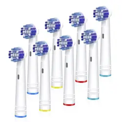 8 cabeças limpas da escova de dentes da precisão profissional dos pces para oral b 7000/pro 1000/9600/ 500/3000/8000