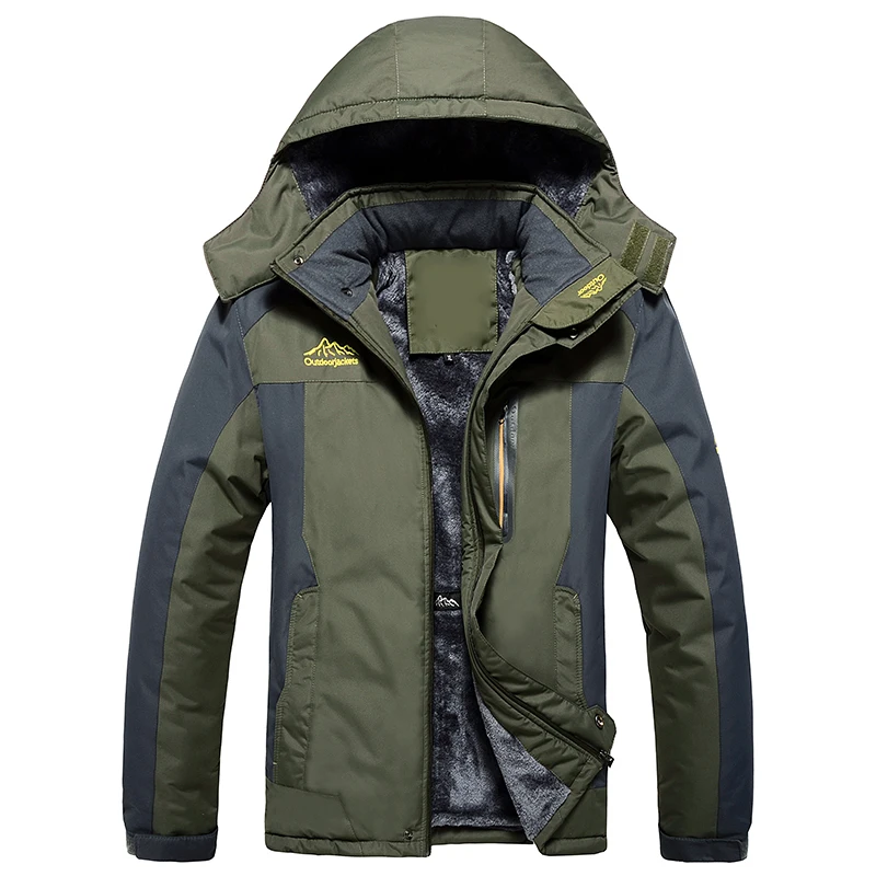 

Plus Size 7XL 8XL 9XL Winter Fleece Military Jacket Men Casual Waterproof Hooded Coats Thick Warm Windbreaker Jackets Overcoat