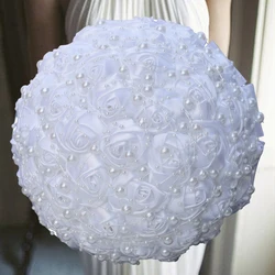 1pc/lot White Wedding Bride Bouquets With Diamond For Wedding Party