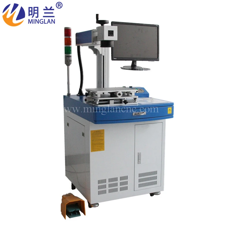Fiber Laser Marking Machine With 2D Table And Computer