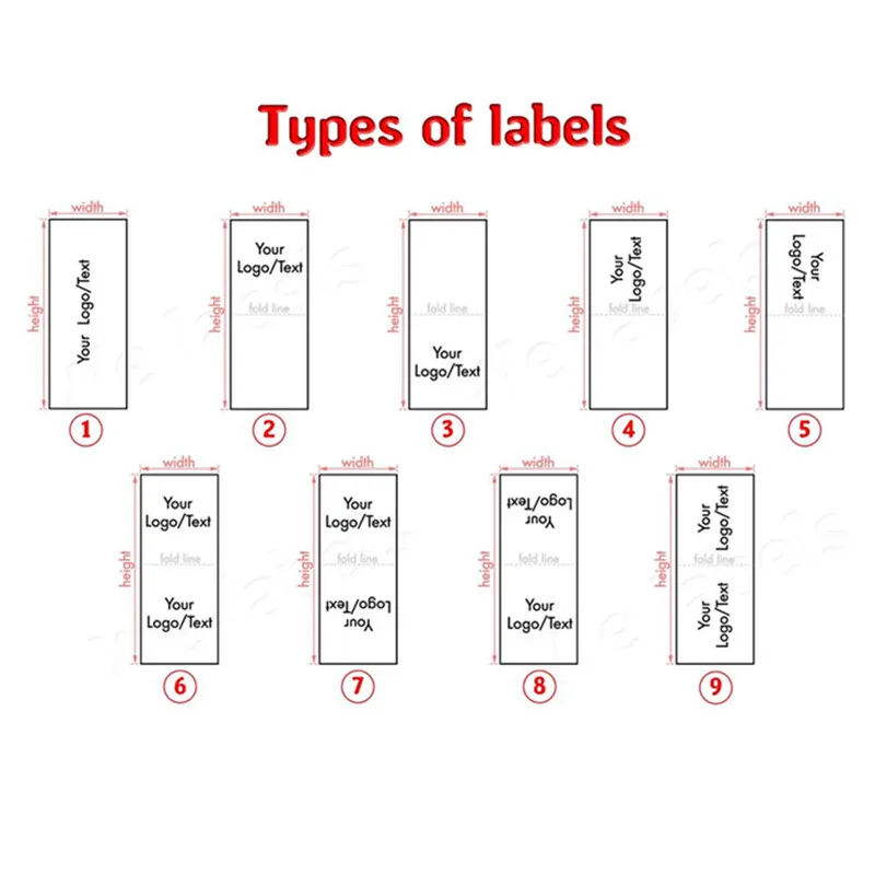 30pcs Handmade tags for crochet knitting Sewing leathe labels with text logo Rectangle folding clothes hat label DIY Accessories