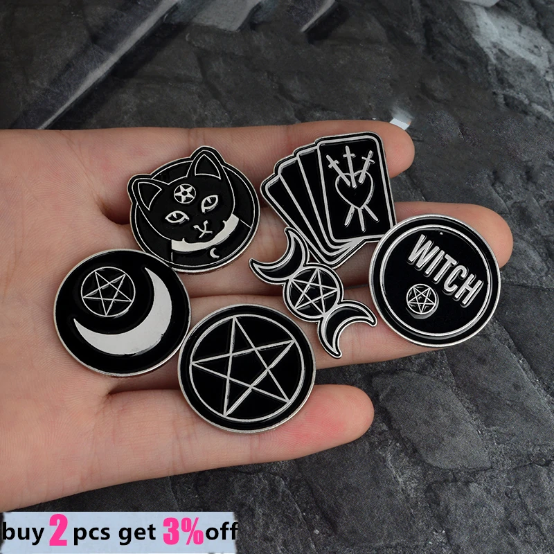 Custom Witches Do It Better Witch Ouija Spells Black Moon Enamel Pin Brooches Lapel Pin Badges Jewelry Gift for Friend Wholesale