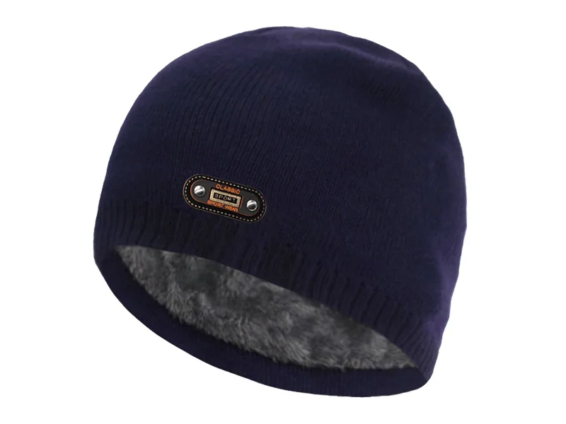 Mode Gestrickte Hut Männer Winter Hüte Für Frauen Skullies Beanies Capentrock Beanie Hut Pelz Gorro Dicke Warme Motorhaube männer Winter Kappe – Detail 1