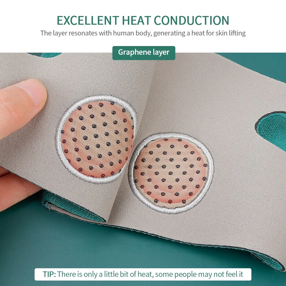 Face Slimming Bandage Graphene Layer V-Face Skin Lifting Belt Chin V-line Up Anti-Swelling Double Chin Removal Tightening Belt