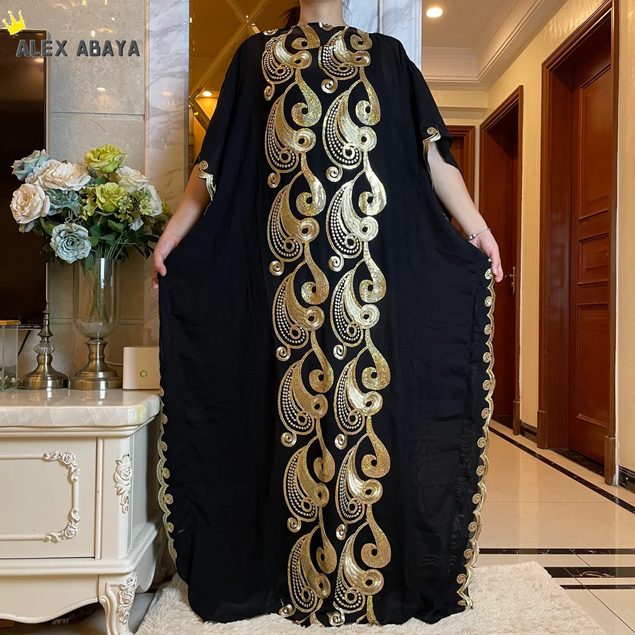 Abaya Muslim Dress  High Quality Sequin Embroidery Dubai Turkey Hijab Dress Kaftan Islamic Clothing For Women African Maxi Dress