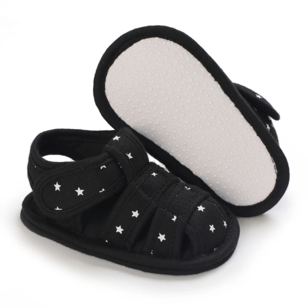 Baby Boys Girl Sandals Summer Casual Beach Shoes Star Print Soft Sole Newborn Crib Shoes Prewalker First Walking Shoes