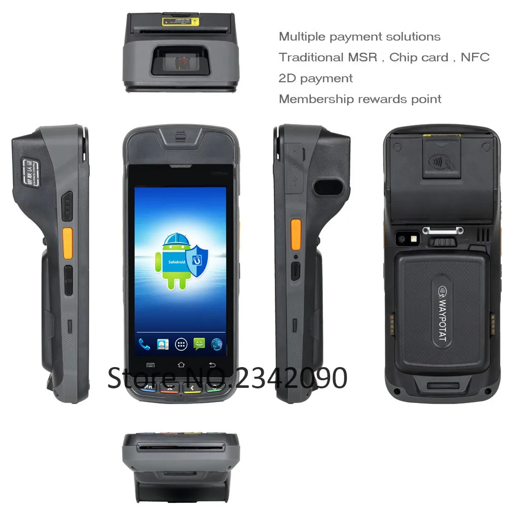 Urovo i9000S All In One Android 8.1 Smart POS Payment Terminal With 2'' Thermal Printer MSR IC NFC 4G Camera 16GB ROM