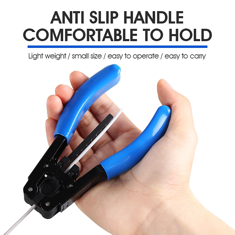 FTTH Optical Fiber Stripping Tool 5G Leather Cable Stripper Pliers 2.1*1.6mm Photoelectric Composite Cable Wire Stripper