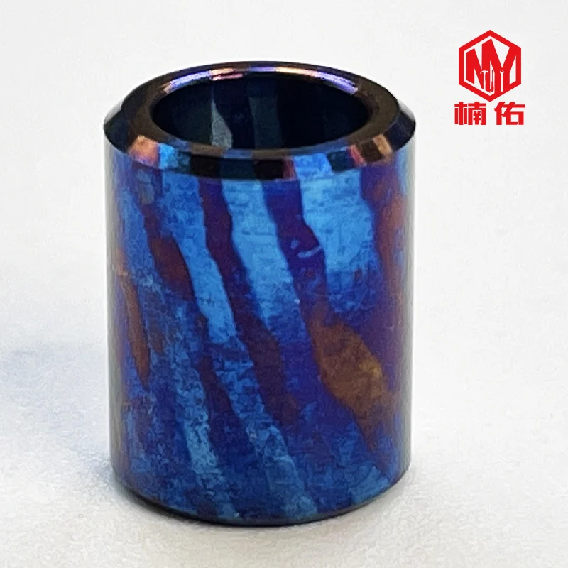 

1PC EDC Paracord Beads Baked Blue Titanium Damascus Lanyard Pendants Knife Beads Rope Cord Necklace Bracelet Beads Pendants