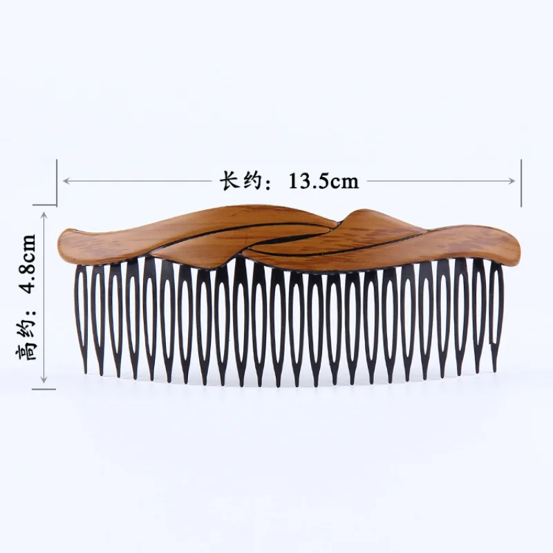 5Pcs/Set Handmade Comb 24 Tooth Plastic Wood Grain Headwear Hair Accessories Women DIY Clip Hair Jewelry Accessories