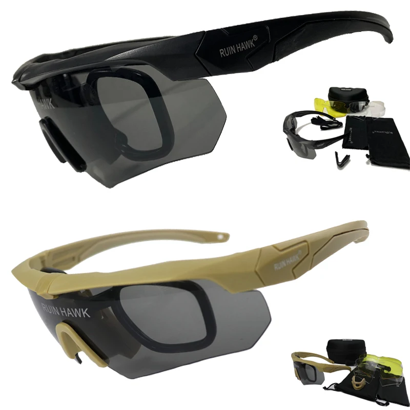 Outdoor sunglasses Mountain bike protective work glasses Men\'s outdoor sports bicycle glasses Military combat goggles