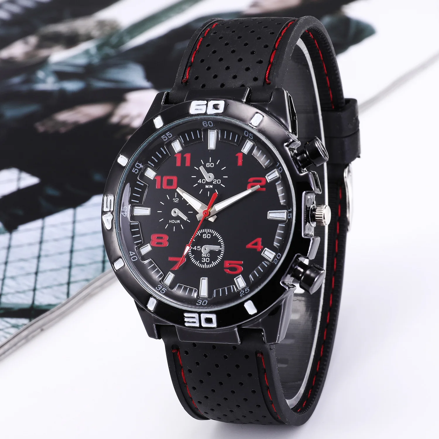 

Fashionable casual men's watch high-end men's classic casual watch silicone watch wholesale 066 male Feminino Zegarek Damski