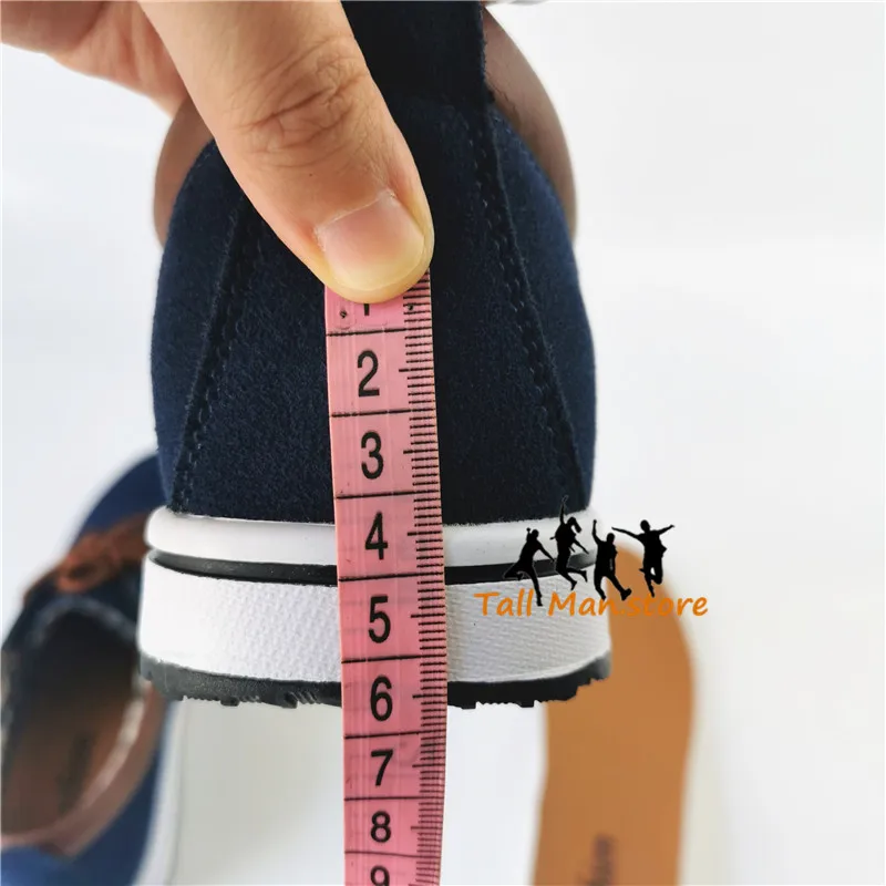 Men Shoes Elevator Sneakers Height Increase Insole 6CM Sport Black Blue Brown