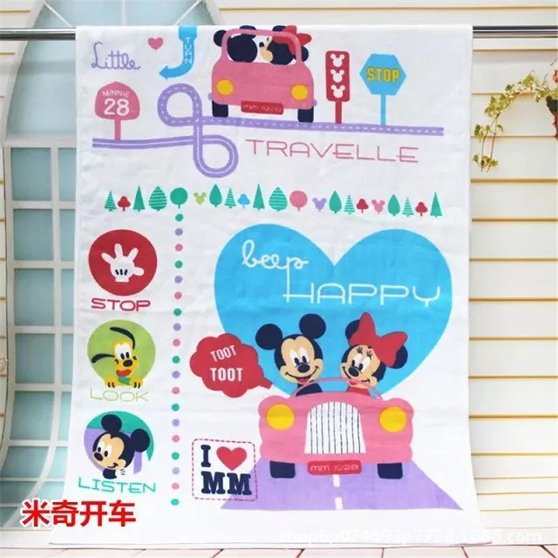 100% Cotton Children Baby Face Towel Bath Towel Mickey Minnie Mouse Baby boy girl Thin Double layer Chiffon soft towel gift