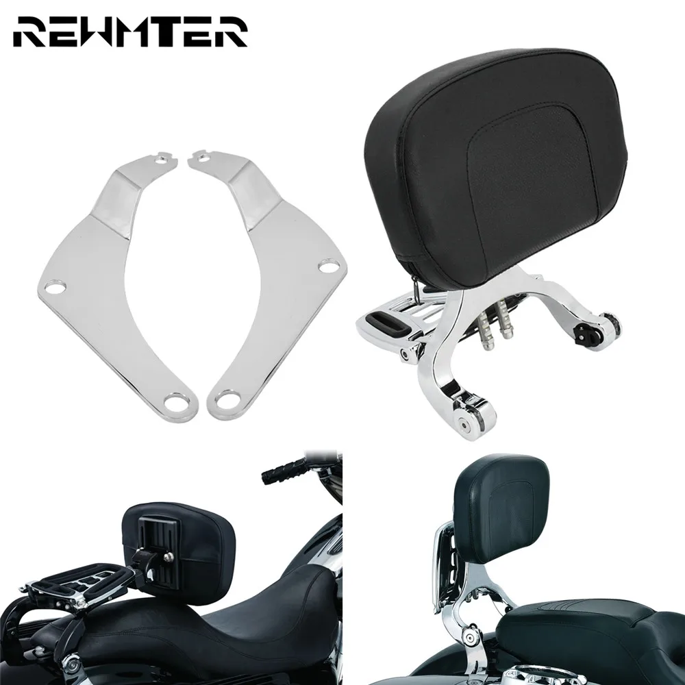 

Motorcycle Multi Purpose Adjustable Driver Passenger Backrest Seat For Harley Fat Bob FXFB Dyna Softail Fat Boy Touring Breakout