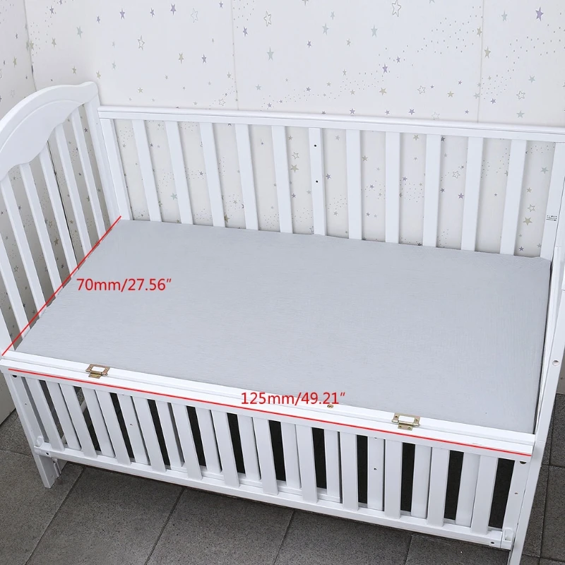 Baby Bed Fitted Sheet Cotton Crib Fitted Sheet Bedding Protector Solid Color Mattress Cover for Unisex Baby Boys Girls Dropship