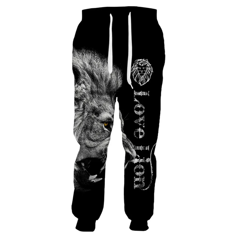 HX pantalones de animales con gráfico 3D, pantalones con estampado de pantorrilla marrón, pantalones de chándal con bolsillos Harajuku, ropa para correr para hombres, S-5XL