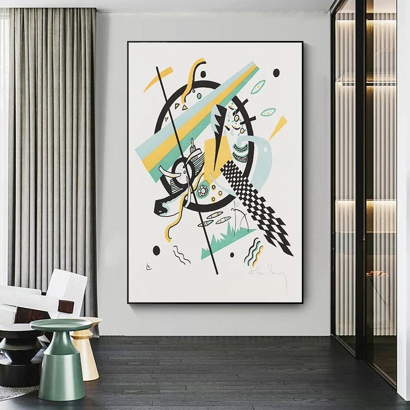 Abstract Geometric Artwork By Wassily Kandinsky Canvas Art Paintings Posters and Prints Reproductions Wall Pictures Home Decor