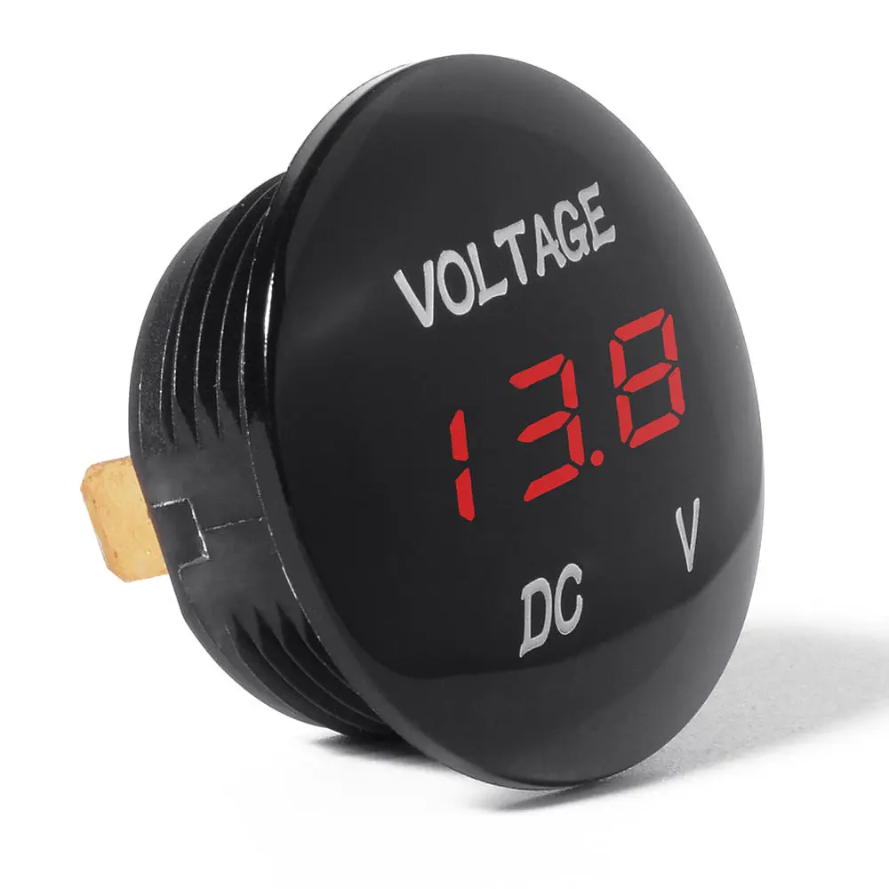 Waterproof Voltmeter Car Motorcycle LED Panel Digital Voltmeter Volt Voltage Meter Display Voltmeter 12V 24V 36V DC 5V-48V