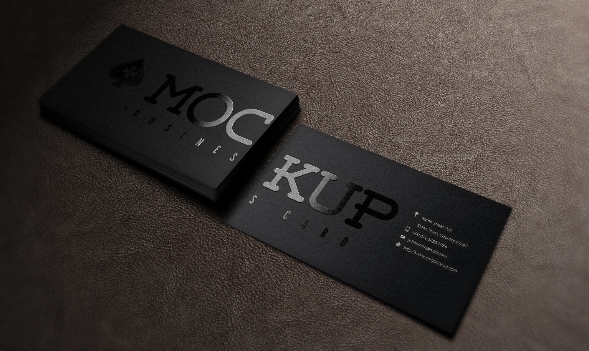 High quality business card 300g, custom hot stamping logo, black UV effect, surface lamination, free design