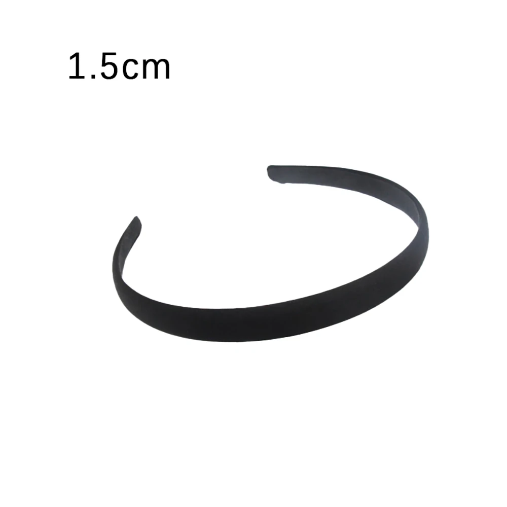 Black Simple Wide Headband Girl Women Diy Jewelry Material Cloth Headband Semi-finished Hair Accessories 1.5/2/2.5/3/4cm