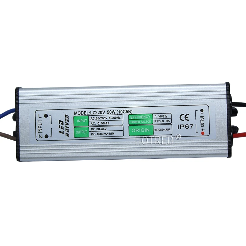 50w led driver for 50w led grow chip , IP67 waterproof , DC20-36V ,DC1500MA , constanct current power supply
