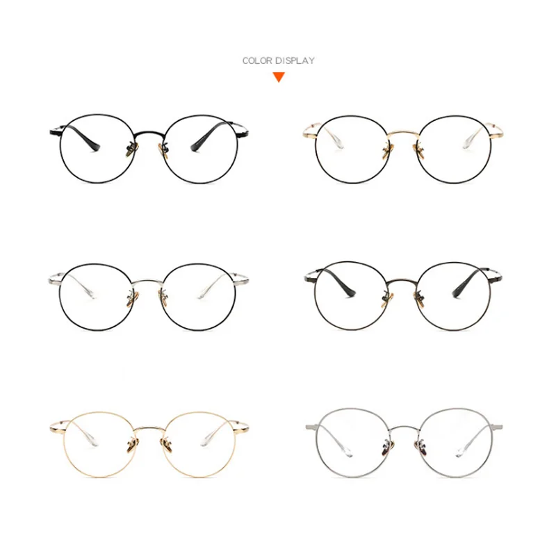 Women Men Round Finished Myopia Glasses Anti Blue Light Short Sight Spectacles Diopter -0.5 -0.75 -1.0 -1.25 -1.5 -2.0 To -8.0