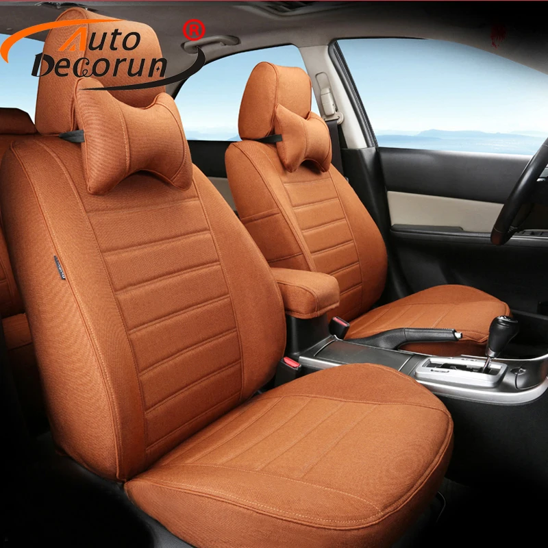 Customized Car Seat Supports for Infiniti JX35 Seat Covers Set Cars Seat Cushion Flax Cover Car Interior Accessories 18PCS/Set