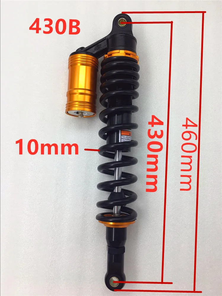390mm/400mm/420mm/430mm/440mm/450mm/470mm 10mm spring Motorcycle Shock Absorber Suspension for HONDA YMAHA SUZUKI Kawasaki ATV