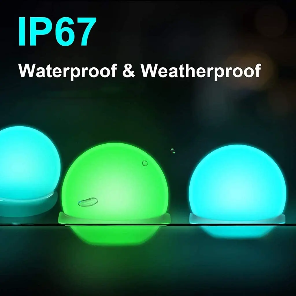 Waterproof Rechargeable LED Ball Light Outdoor Garden Decoration Pool Orbs Floating Sphere With Remote