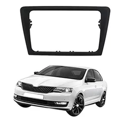 2Din Car Radio Panel Fascia Stereo Fascia Frame Panel Dash Mount Kit Adapter Trim Bezel Fascia for Skoda Rapid 2013