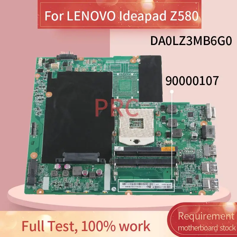 

11S90000107ZZ Laptop motherboard For LENOVO Ideapad Z580 Notebook Mainboard DA0LZ3MB6G0 HM75 DDR3