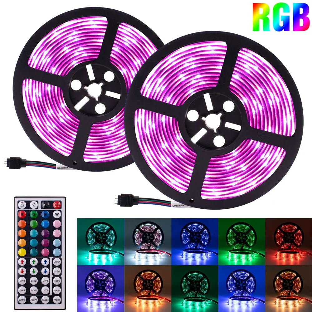 

Light Strip Led Plastic 150-LED 12V-5050RGB IR44 Light Strip Set with IR Remote Controller Light Strip Smart Light Strip rgb